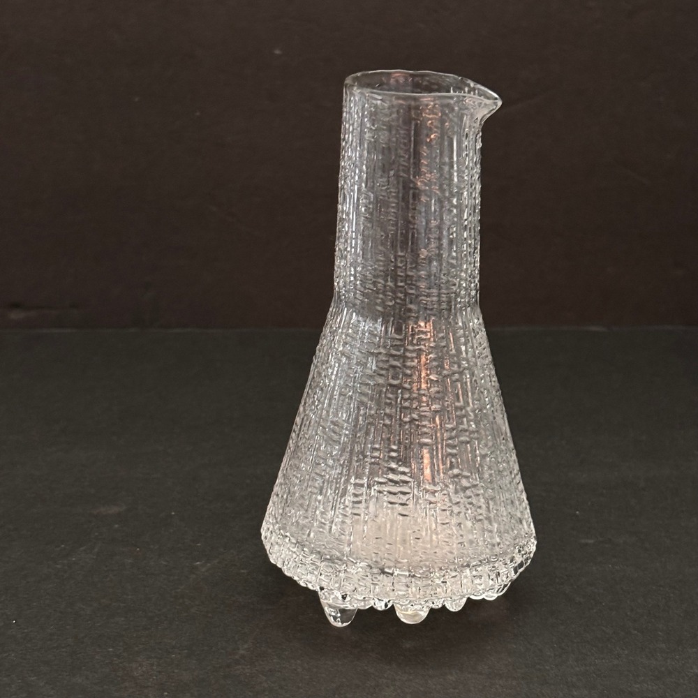 Vintage Iittala Ultima Thule Glass Pitcher Carafe Tapio Wirkkala Finland 6"